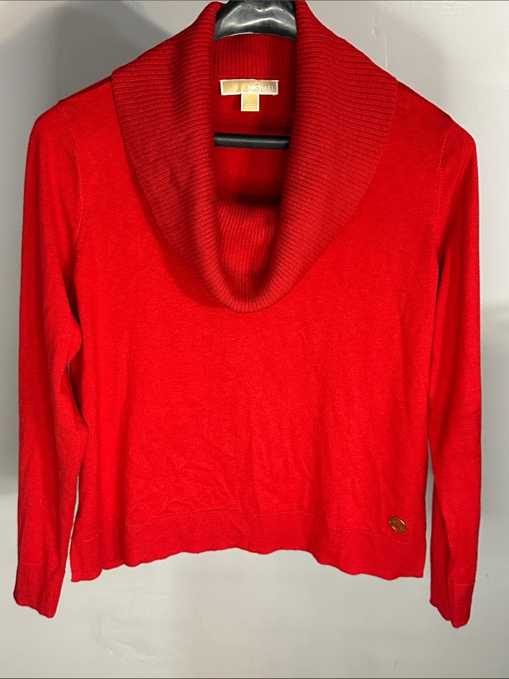 Michael Kors Red Cowl Neck Sweater